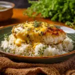One-Pan Chicken and Rice Bake served in a delicious meal dish.