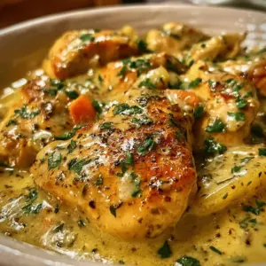 Creamy crockpot Ranch Chicken dish served with vegetables