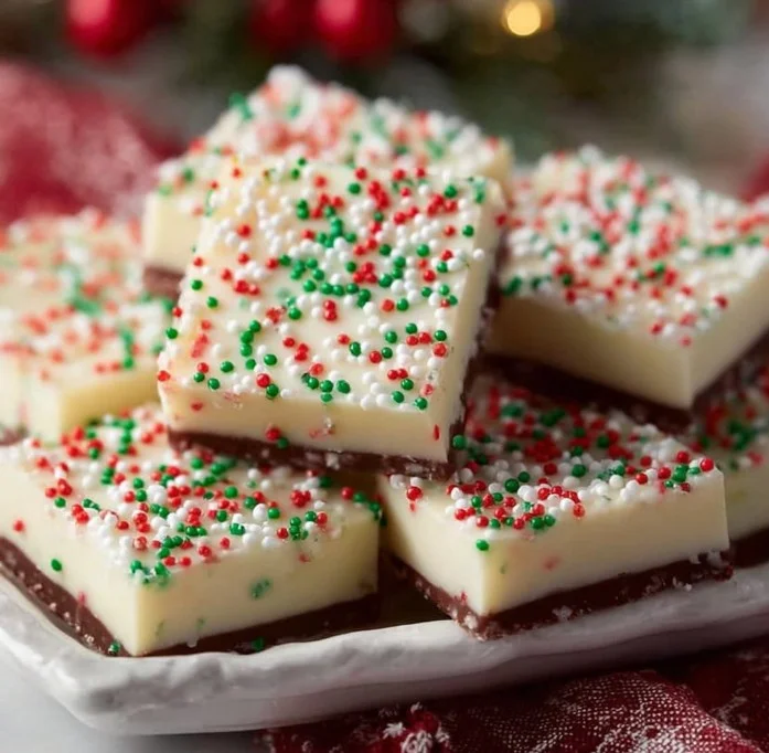 Delicious homemade Christmas fudge ready for the holiday season