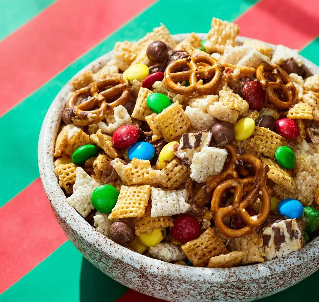 Delicious White Chocolate Christmas Crack on a festive plate