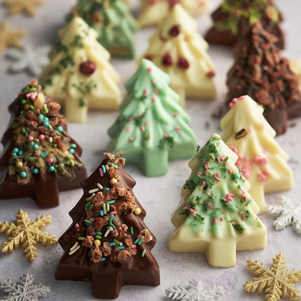 Christmas Tree Oreo Truffles decorated for the holiday season