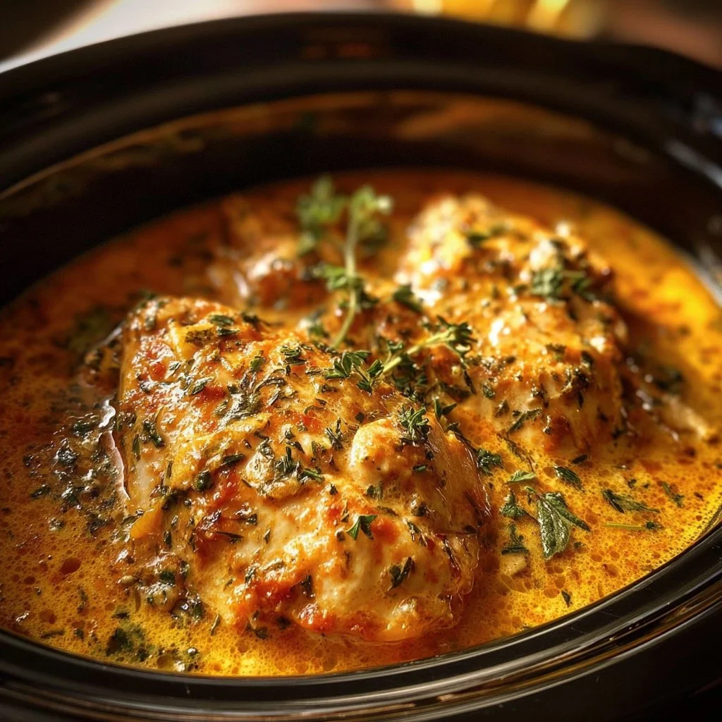 Crockpot Ranch Chicken recipe with tender chicken and ranch seasoning