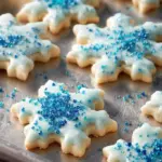 Plate of beautifully decorated eggnog cut-out cookies for the holidays