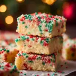 Delicious holiday cake mix bars fresh from the oven, ready to serve.