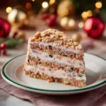 No-Bake Christmas Fruit Cake with dried fruits and nuts, festive dessert idea