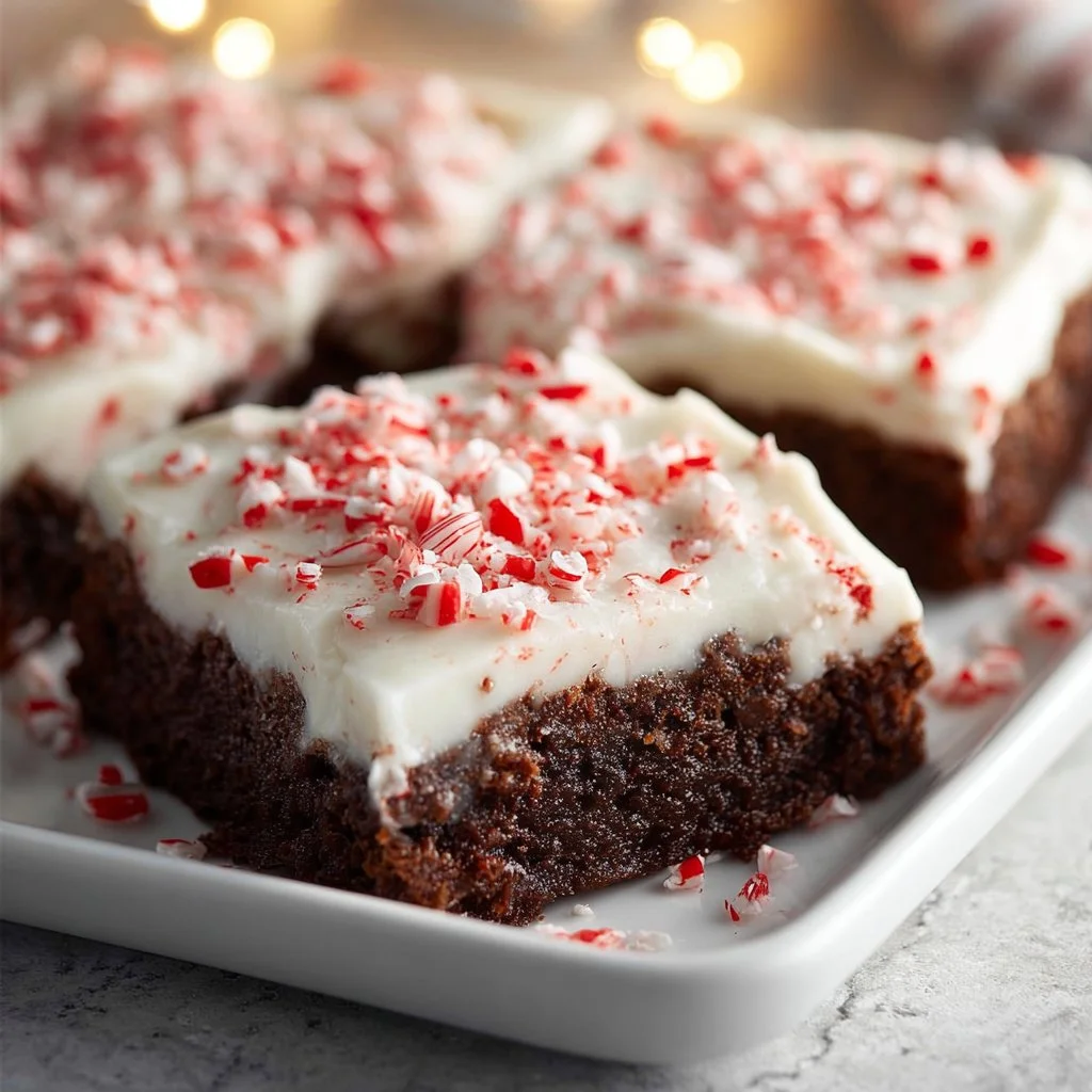 Delicious peppermint mocha cake displayed on a festive table