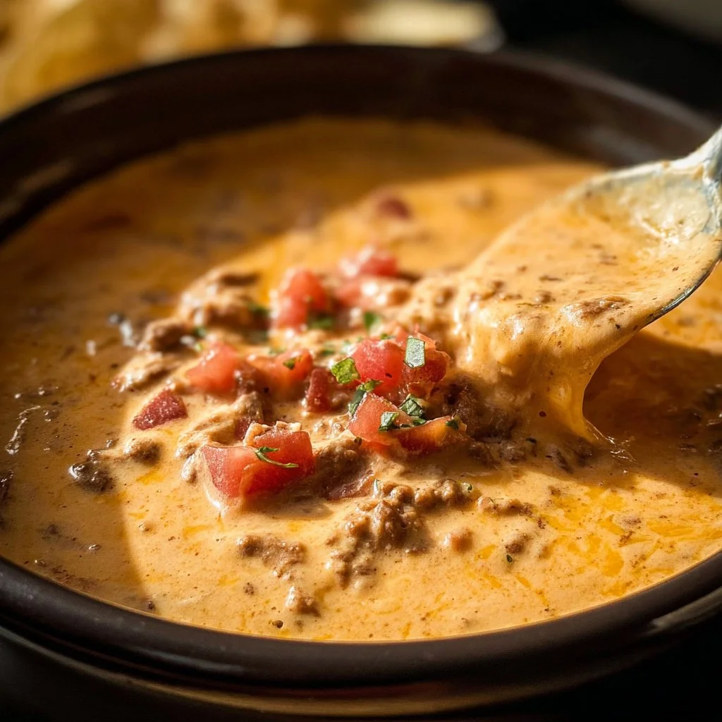 Slow Cooker Queso Dip served in a bowl with tortilla chips