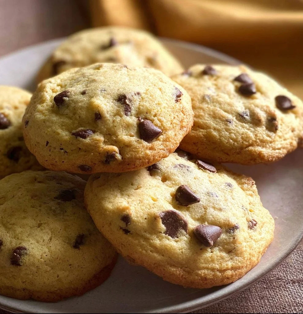 Freshly baked banana chocolate chip cookies on a cooling rack