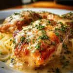 Crock Pot Angel Chicken served with rice and vegetables