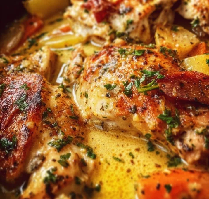 Delicious Crock Pot Marry Me Chicken served with fresh herbs and creamy sauce