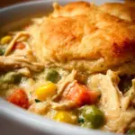 Crockpot Chicken Pot Pie deliciousness ready to serve