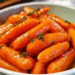 Delicious crockpot glazed carrots dish ready to serve