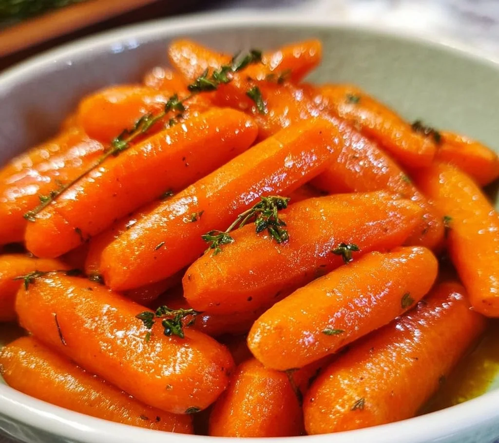 Delicious crockpot glazed carrots dish ready to serve