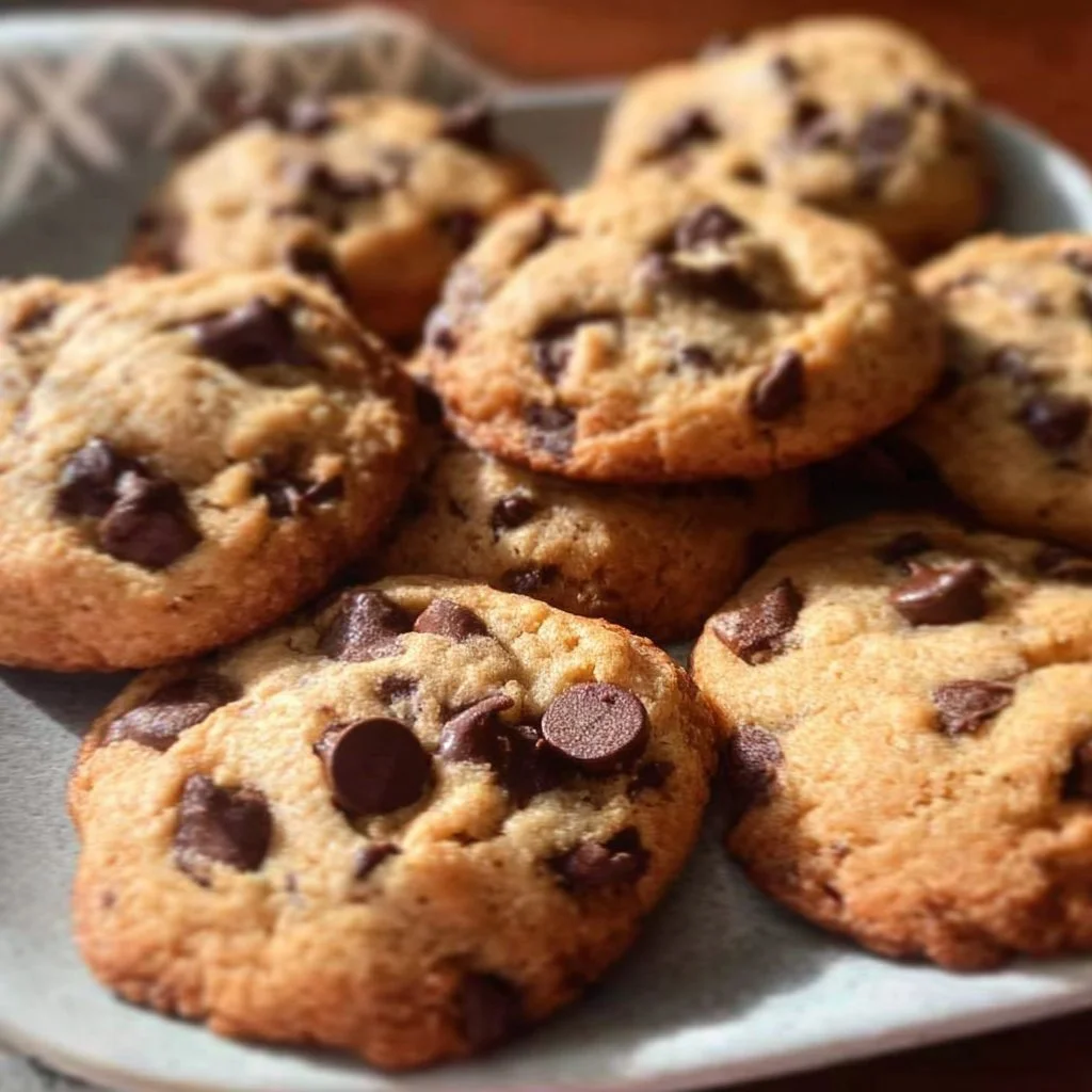 Delicious Keto Chocolate Chip Cookies on a plate