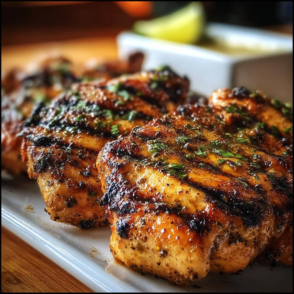 Delicious Key West Grilled Chicken served with tropical sides