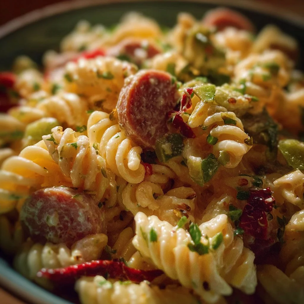 Delicious October Festival Pasta Salad made with fresh vegetables and pasta