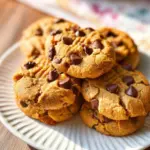 Freshly baked Peanut Butter Chocolate Chip Cookies on a cooling rack