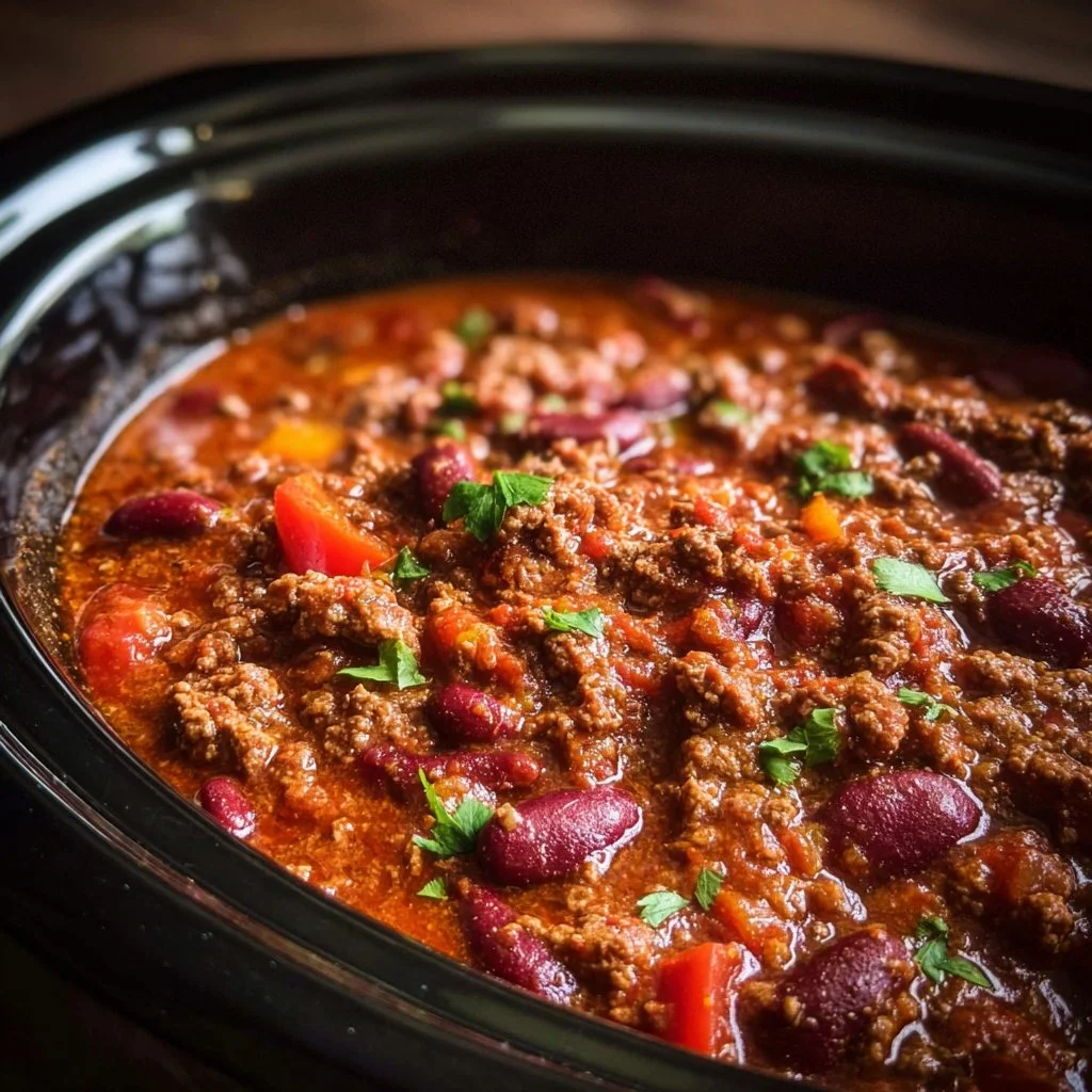 Delicious slow cooker chili recipe, perfect for a hearty meal