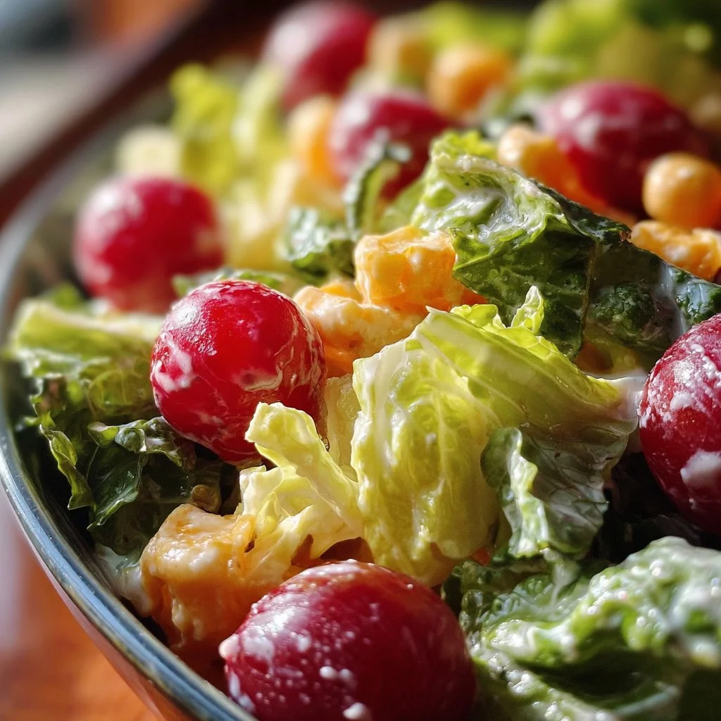 Colorful salad featuring a key ingredient swap for potluck perfection