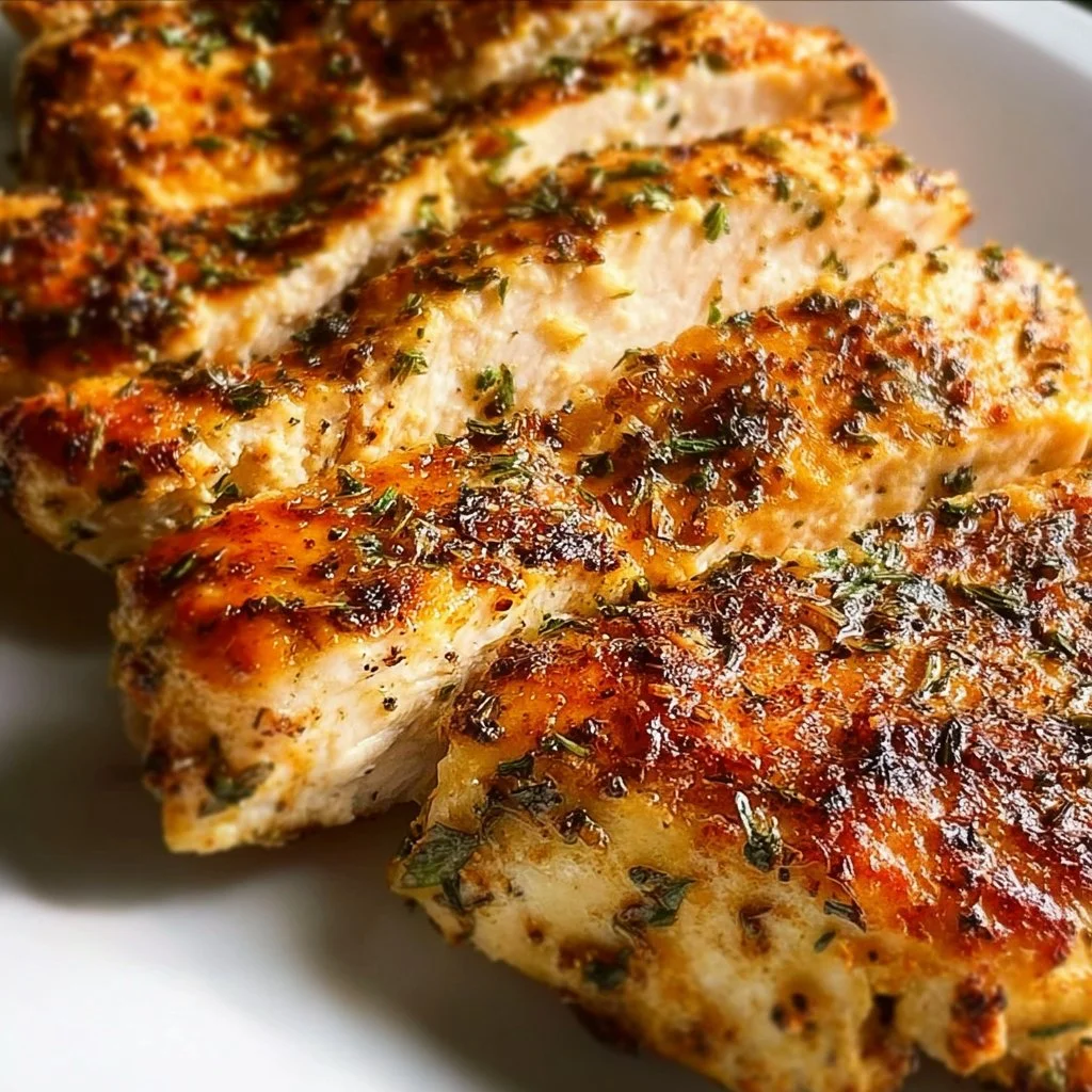 Crispy air fryer chicken breasts cooked to perfection with seasoning