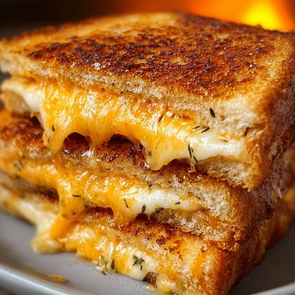 Delicious air fryer grilled cheese sandwich with golden-brown crust