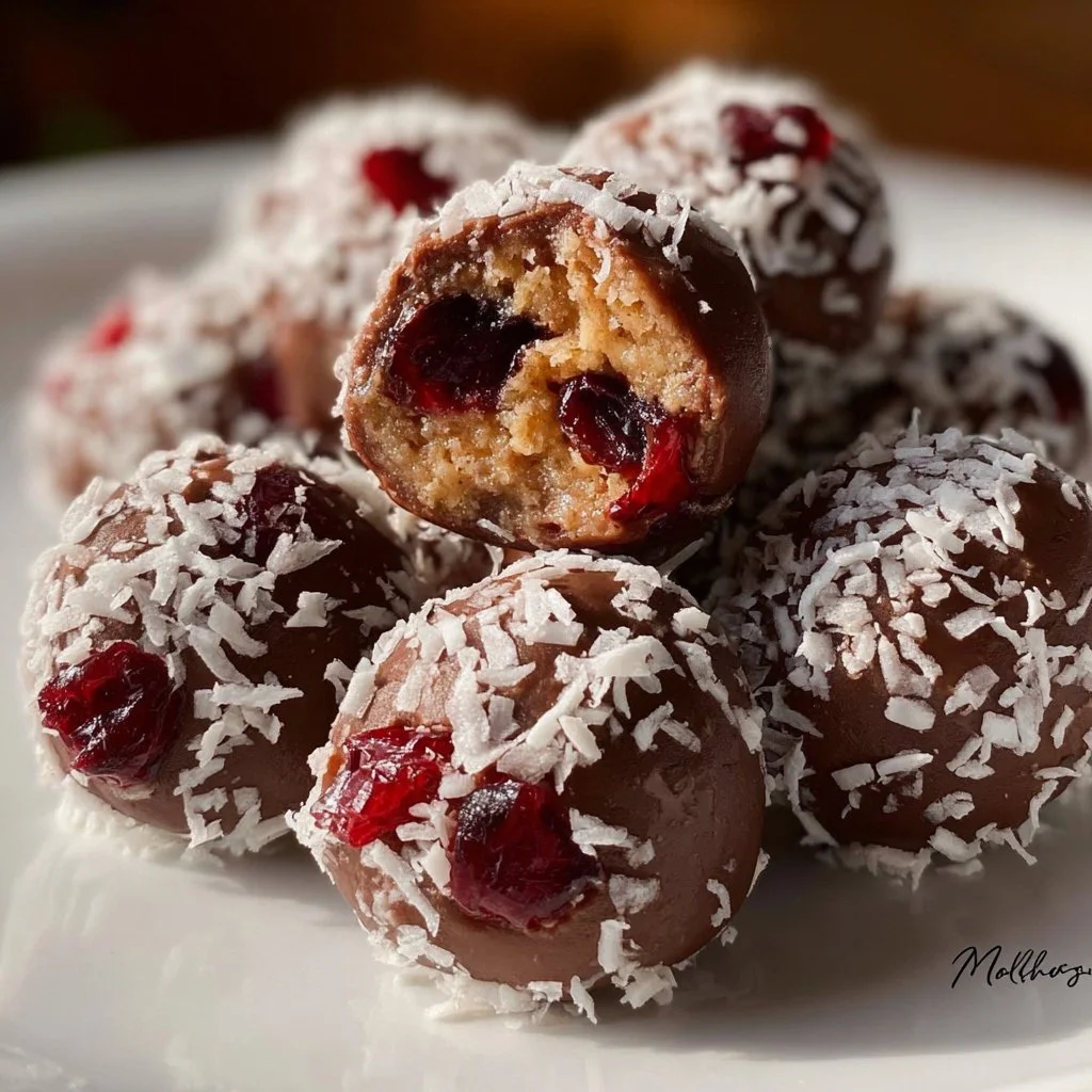 Delicious Cherry Bourbon Balls for a sweet and boozy treat.