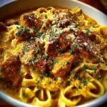 Delicious Cowboy Butter Chicken Linguine with fresh ingredients and creamy sauce