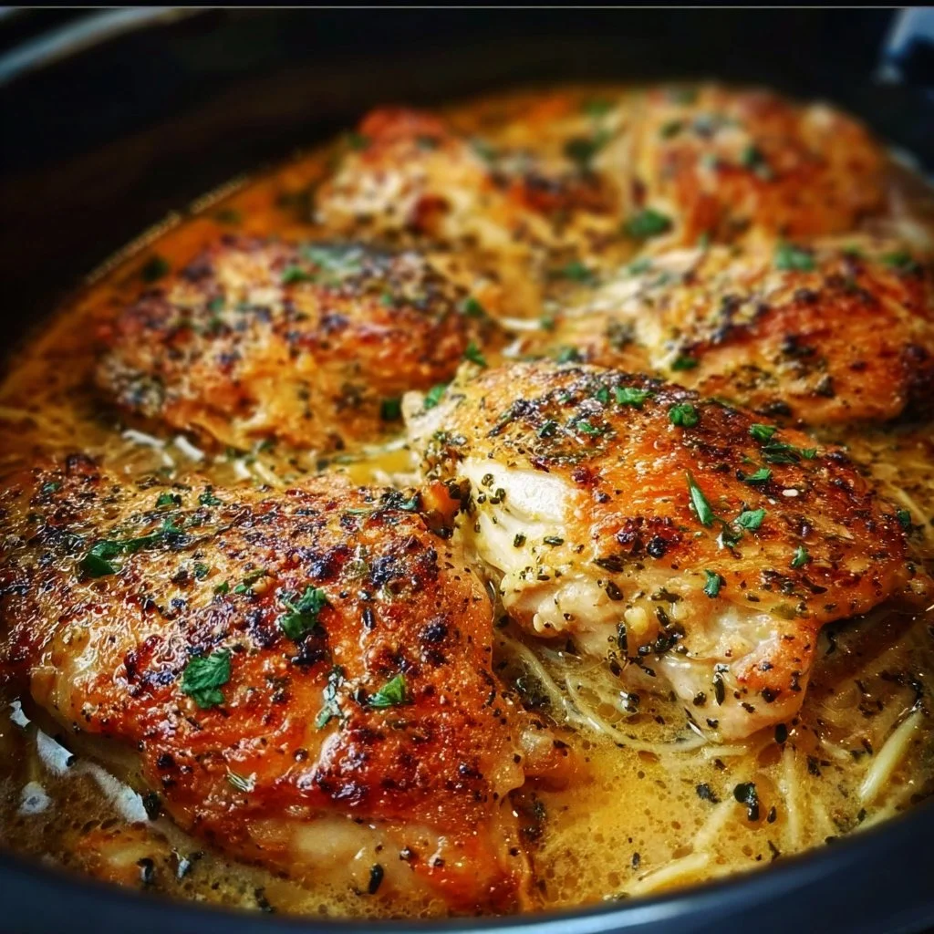 Delicious Crock Pot Angel Chicken, a creamy and easy dinner recipe.
