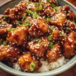 Delicious Crockpot Sesame Chicken recipe with tender chicken and savory sauce