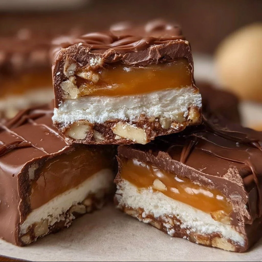 Homemade Milky Way Bars fresh out of the kitchen