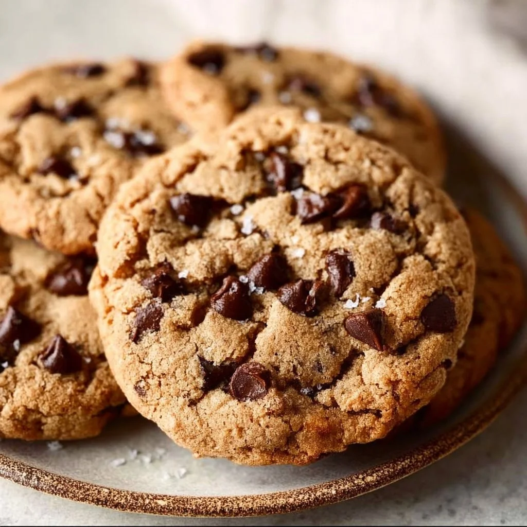 Plate of gluten free chocolate chip cookies, fresh and tempting