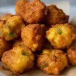 Delicious homemade Jalapeno Corn Nuggets served as a snack or appetizer.