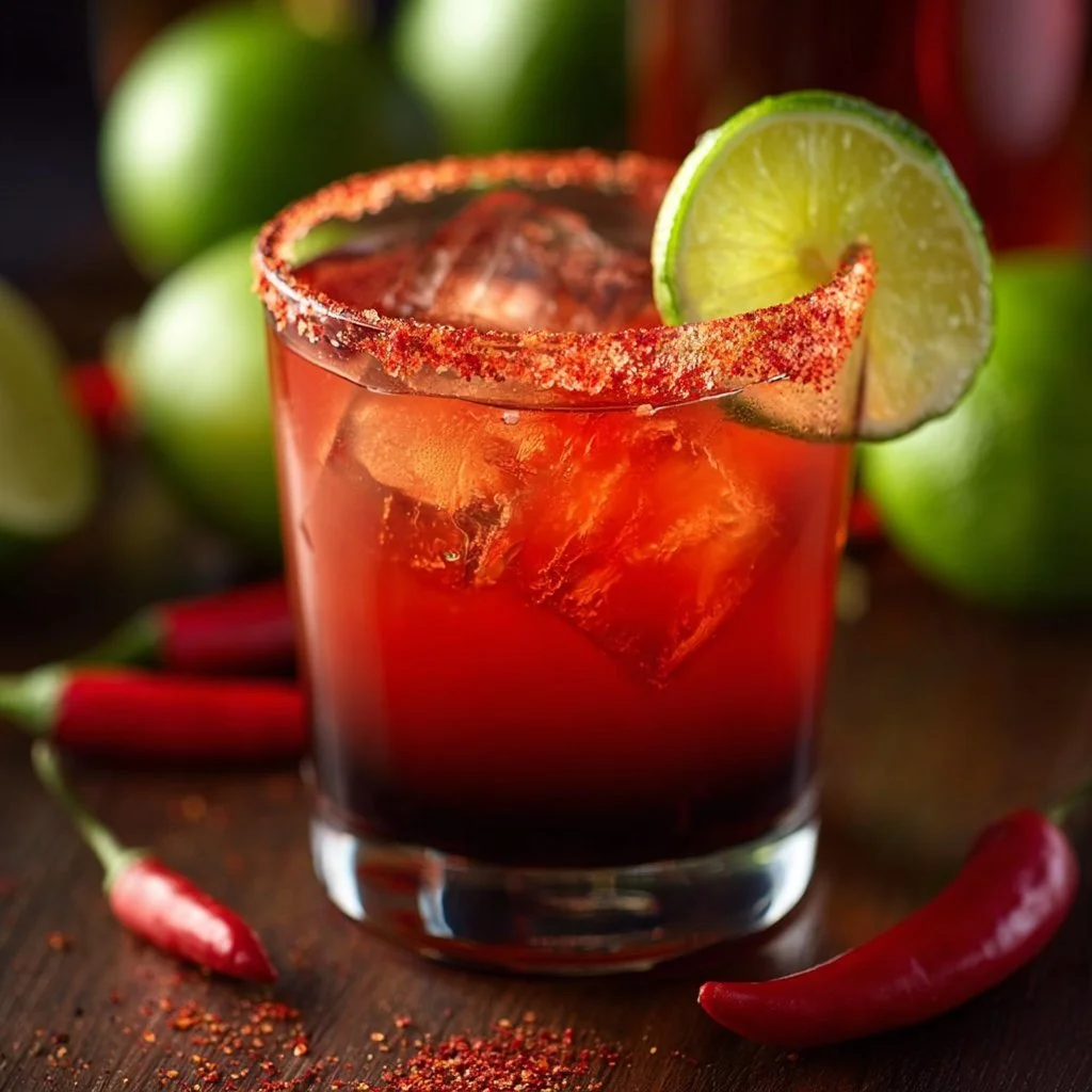 Colorful Mexican Candy Shot served in a festive glass, showcasing its vibrant flavors.