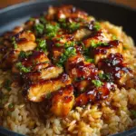 One-Pan Bold Honey BBQ Chicken Rice dish with vibrant colors and savory ingredients