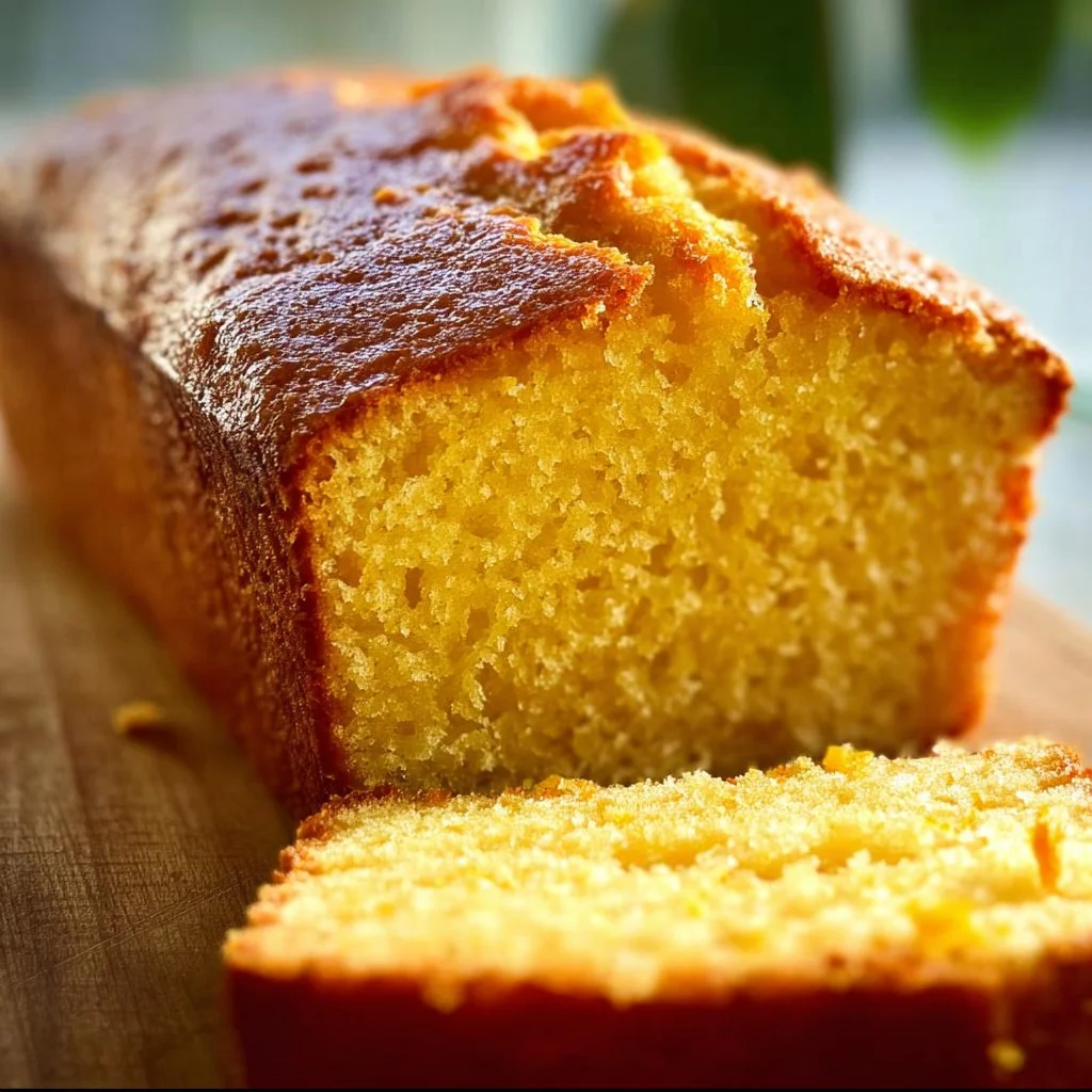 Deliciously moist Orange Loaf Cake topped with fresh orange zest and glaze
