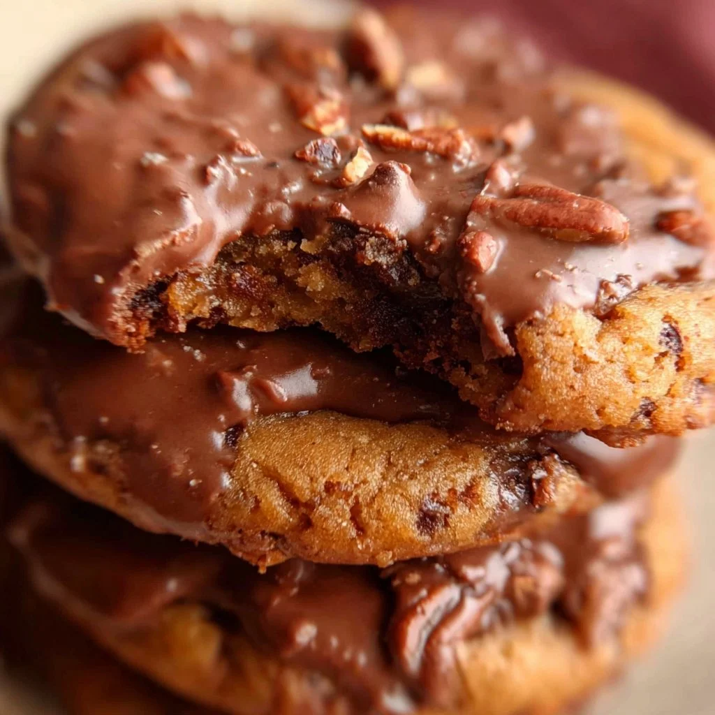 Delicious Texas Sheet Cake Cookies on a plate
