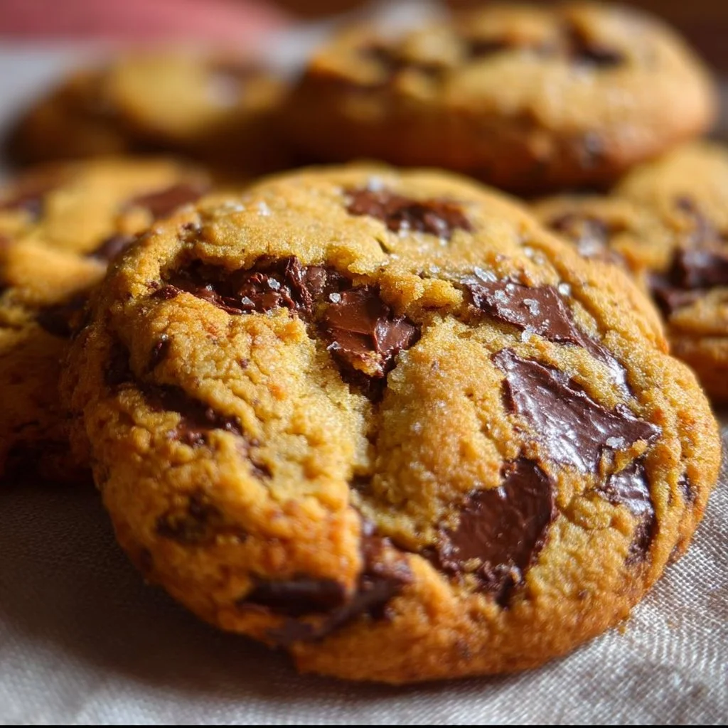 Delicious thick chewy chocolate chip cookies on a cooling rack