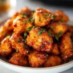 Delicious Air Fryer Bang Bang Chicken served with dipping sauce