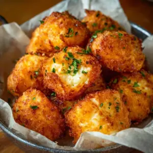 Crispy air fryer cheese curds served as a delicious snack