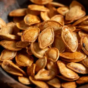 Crispy air fryer pumpkin seeds in a bowl, ready to be enjoyed as a healthy snack.