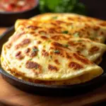 Crispy air fryer quesadillas filled with cheese and vegetables