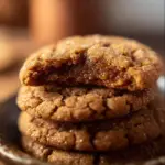 Delicious apple butter cookies on a plate with fall decorations