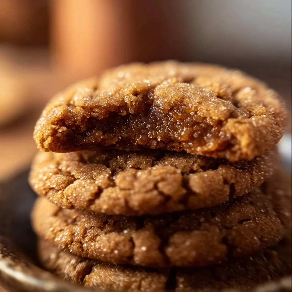 Delicious apple butter cookies on a plate with fall decorations