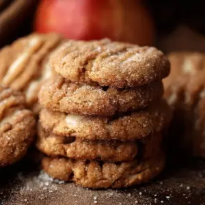 Delicious homemade apple cider cookies with spices and apples