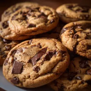 Biscoff Chocolate Chip Cookies on a plate