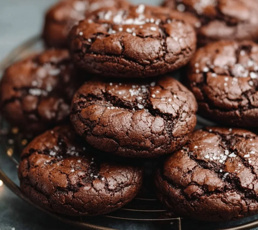 Delicious brownie cookies with a fudgy texture and chocolate chips