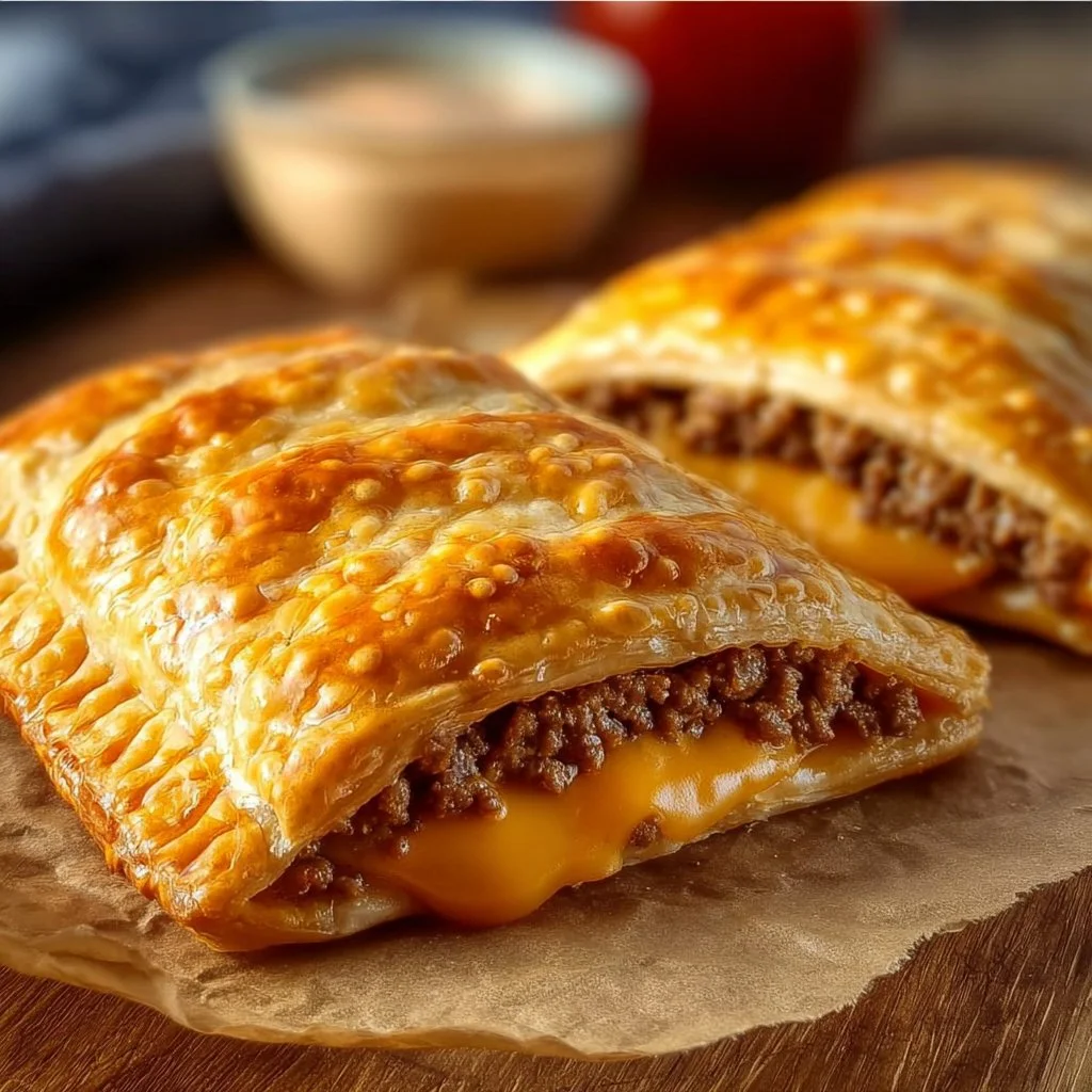 Delicious Cheeseburger Hot Pockets ready to be enjoyed as a quick meal or snack.