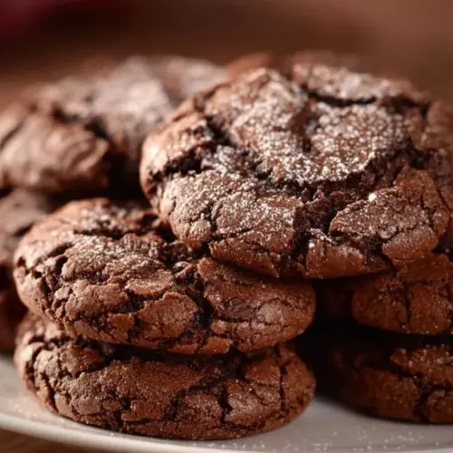 Delicious chocolate cake mix cookies with chocolate frosting on top.