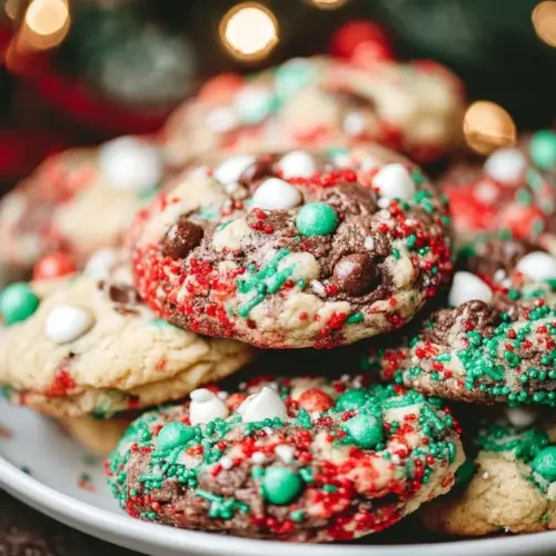 A variety of beautifully decorated Christmas cookies on a festive table.