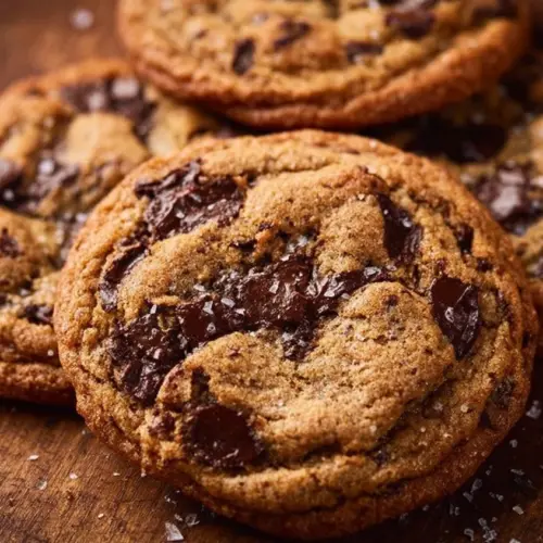 Freshly baked Cinnamon Chocolate Chip Cookies with chocolate chunks and cinnamon sprinkles